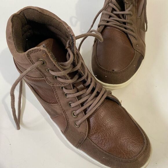 Unisex Kenneth Cole Reaction Cross Out Lace Up Shoes Ankle Boots Sz 5 Boys - Picture 13 of 15